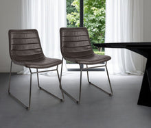 Load image into Gallery viewer, Faux leather Side Chairs (Set of 2) - Black
