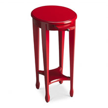 Load image into Gallery viewer, Manufactured Wood Oval End Table With Shelf - Red
