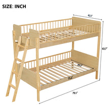 Load image into Gallery viewer, Bunk Bed With 3 Storage Shelves, Adjustable Ladder Left Or Right

