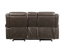 Load image into Gallery viewer, Lydia - Leather Aire Motion Loveseat With USB Console - Brown
