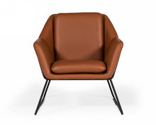 Load image into Gallery viewer, Faux Leather Lounge Chair - Brown / Black
