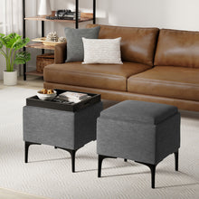 Load image into Gallery viewer, Natasha - Multifunctional Storage Ottoman With Tray
