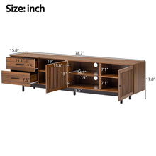 Load image into Gallery viewer, 78" TV Stand For TVs Up To 85" Entertainment Center With Deep Drawers &amp; Cable Management, Soft Closing Hinges - Walnut
