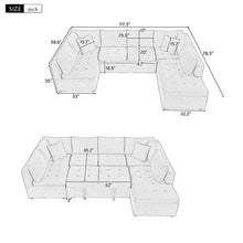 Load image into Gallery viewer, Oversized Sectional Sofa U-Shaped Sofa Couch Pull-Out Sofa Bed With Two Throw Pillows For Living Room
