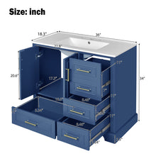 Load image into Gallery viewer, Traditional Bathroom Vanity With Soft Close Doors And Drawers
