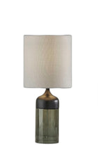 Load image into Gallery viewer, Glass Bedside Table Lamp With White Shade - Black
