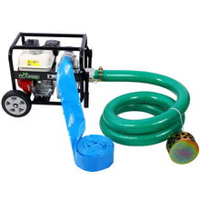 Load image into Gallery viewer, Honda - Gx160 Engine Water Pump 3" 264Gpm With Accessories Kit And Handle Wheel Kit - Black / Red
