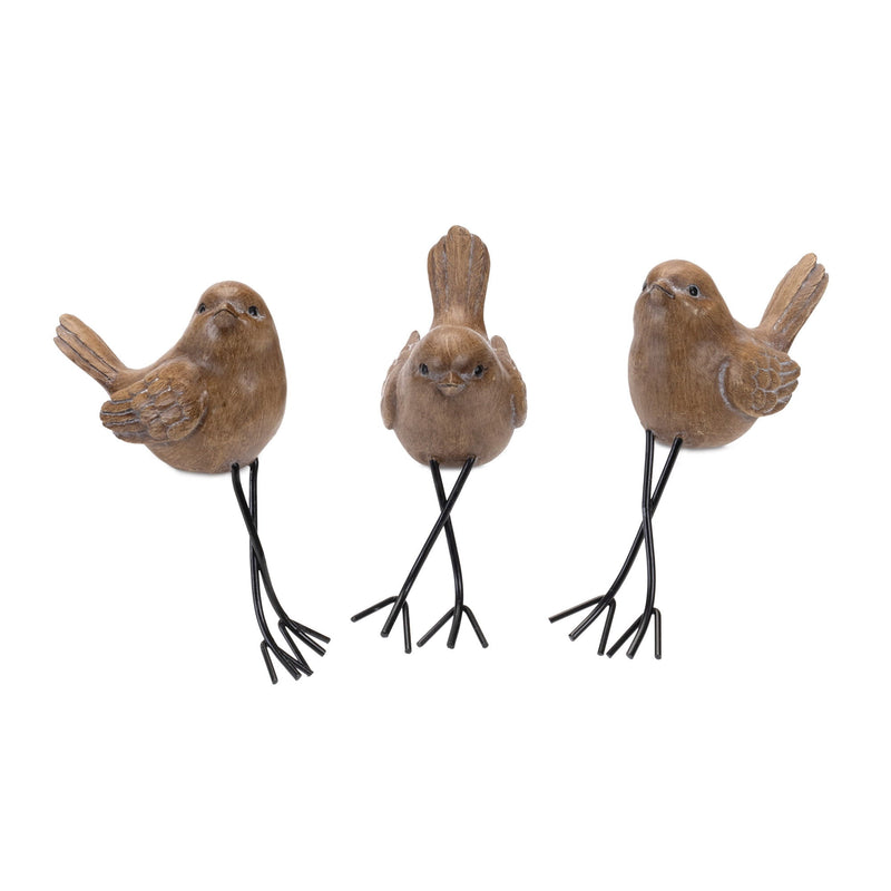 Poly Figurine Tabletop Sculpture (Set of 6) - Brown