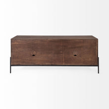 Load image into Gallery viewer, Solid Wood Console Table With Shelves - Brown And Black
