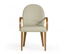 Load image into Gallery viewer, Modern Upholstered Faux Leather Dining Arm Chair - Gray
