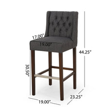 Load image into Gallery viewer, Solstara - Upholstered Dining Barstool With Button Tufted And Wing Back
