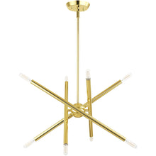 Load image into Gallery viewer, Eight Light Dimmable Chandelier With Shades - Brass
