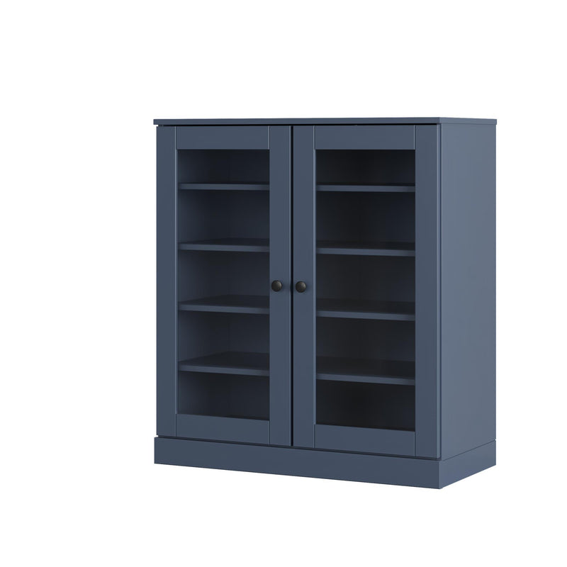 Twenty Pair Solid Woodshoe Storage Cabinet (752341) - French Blue