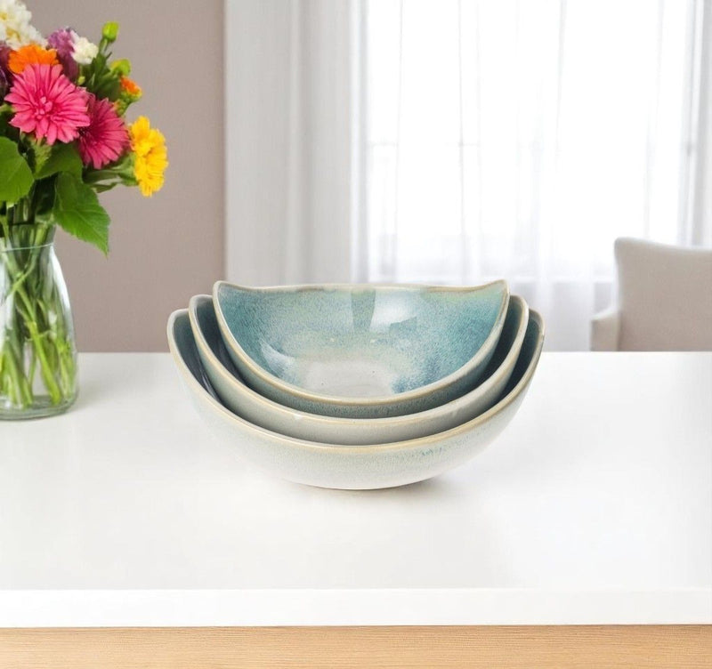 Decorative Bowl (Set of 3) - Blue / White
