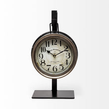 Load image into Gallery viewer, Metallic Hanging Desk Table Clock - Brown
