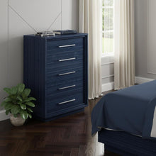 Load image into Gallery viewer, 36" Wood Five Drawer Gentlemens Chest - Blue
