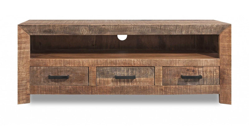Solid Wood Console Table - Natural And Brown