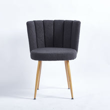 Load image into Gallery viewer, Modern Dining Chair (Set of 2) With Iron Tube Wood Color Legs, Shorthair Cushions And Comfortable Backrest, Suitable For Dining Room, Living Room, Cafe, Simple Structure
