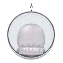 Load image into Gallery viewer, Acrylic And Faux Leather Balloon Chair - Silver And Clear
