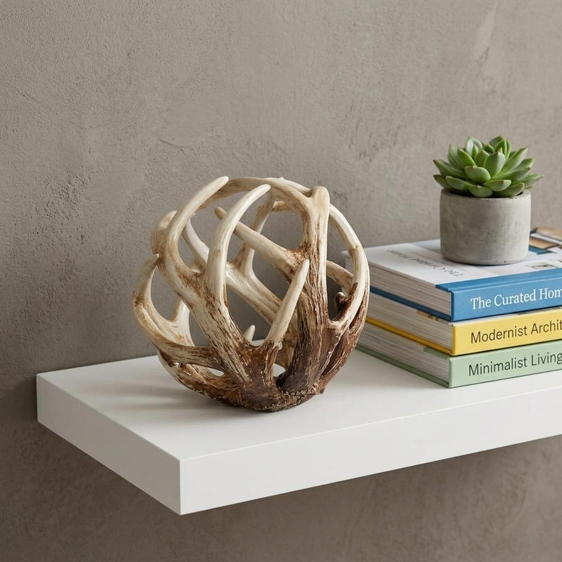 Antler Shaped Sculpture - White
