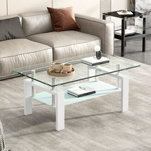 Load image into Gallery viewer, Tempered Glass Table With Storage
