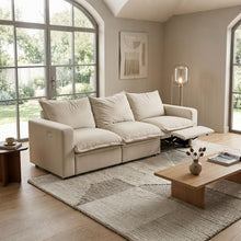 Load image into Gallery viewer, Plush Pillow Top Reclining Sofa, 3 Seat - Cream Beige
