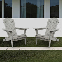 Load image into Gallery viewer, Lounge Patio Chair For Garden Outdoor Wooden Folding Adirondack Chair (Set of 2) Solid Cedar Wood Lounge Patio Chair For Garden
