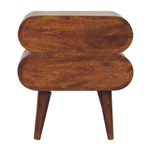 Load image into Gallery viewer, 20" Modern Solid Wood Two Drawer Nightstand - Chestnut
