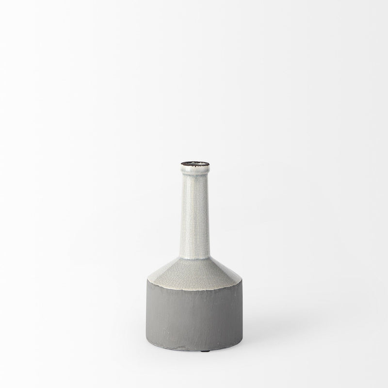 Cylinder Urns Jars (392211) - Gray / White