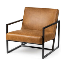 Load image into Gallery viewer, Faux Leather Distressed Arm Chair - Brown / Black
