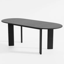 Load image into Gallery viewer, 78" Solid Wood Oval Dining Room Table - Black
