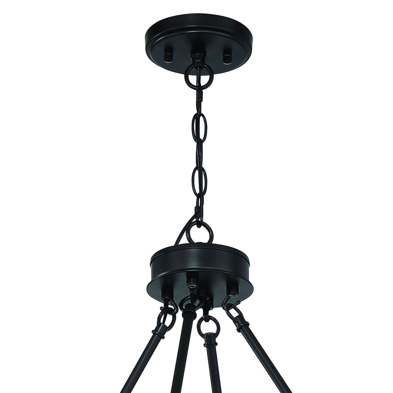 Candle Style Twelve Light Metal Dimmable Chandelier - Black / White