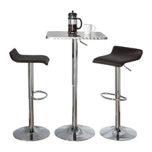 Load image into Gallery viewer, Ale - 3 Piece Bar Set Bistro Square Contemporary Adjustable Oval Footrest
