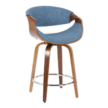 Load image into Gallery viewer, Curvini - Mid Century Modern Counter Stool (Set of 2)
