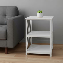 Load image into Gallery viewer, Rectangular Metal Accent Table - White
