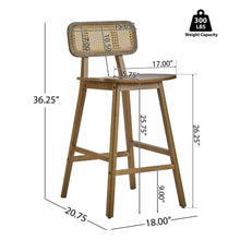 Load image into Gallery viewer, Bari - Indoor Wood Barstool (Set of 2)
