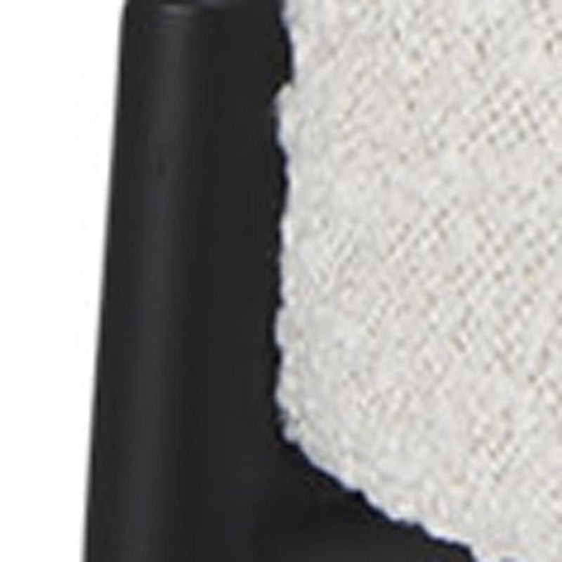 Boucle Metal Lounge Chair - Cream / Black