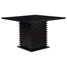 Load image into Gallery viewer, Giannis - Pedestal Counter Height Dining Table With Geometric Wave Base - Black
