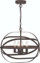 Load image into Gallery viewer, Candle Style Four Light Metal Dimmable Chandelier - Bronze
