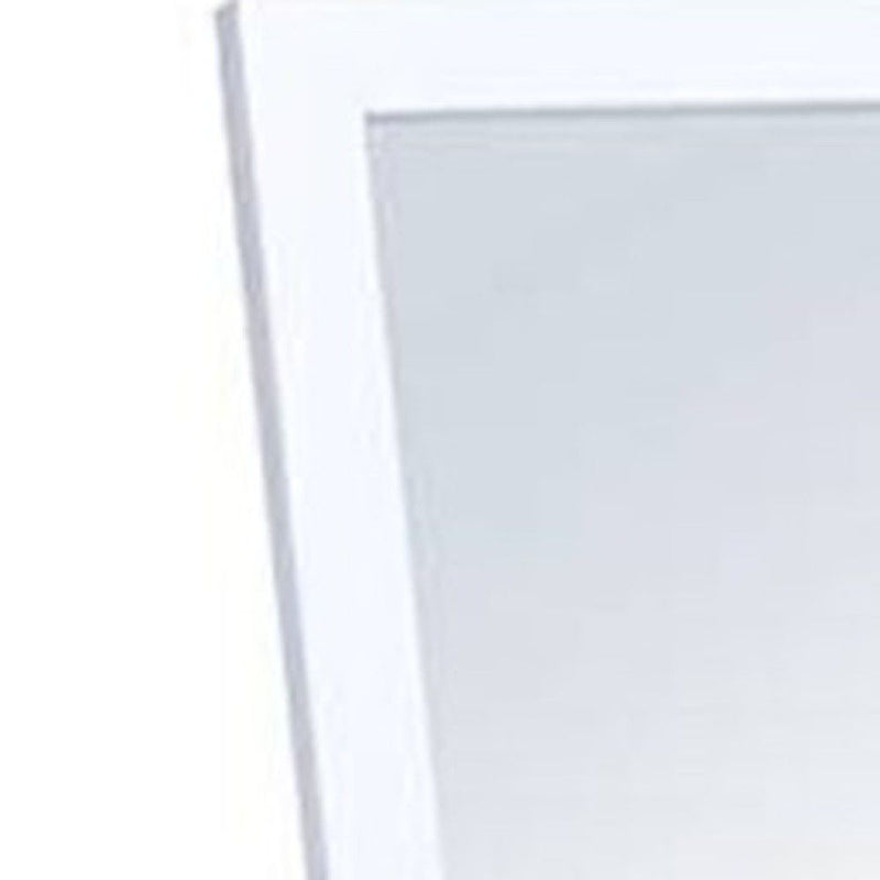 Wood Freestanding Framed Full Length Mirror - White