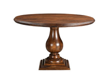 Load image into Gallery viewer, 48" Solid Wood Pedestal Base Round Top Dining Room Table - Brown
