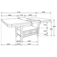 Load image into Gallery viewer, Prentiss - Extension Counter Dining Table - Cappuccino
