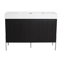 Load image into Gallery viewer, Freestanding Bathroom Vanity With Resin Sink And Storage Cabinet
