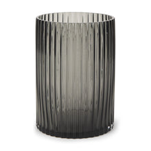 Load image into Gallery viewer, Cylinder Ribbed Table Vase (608311) - Black

