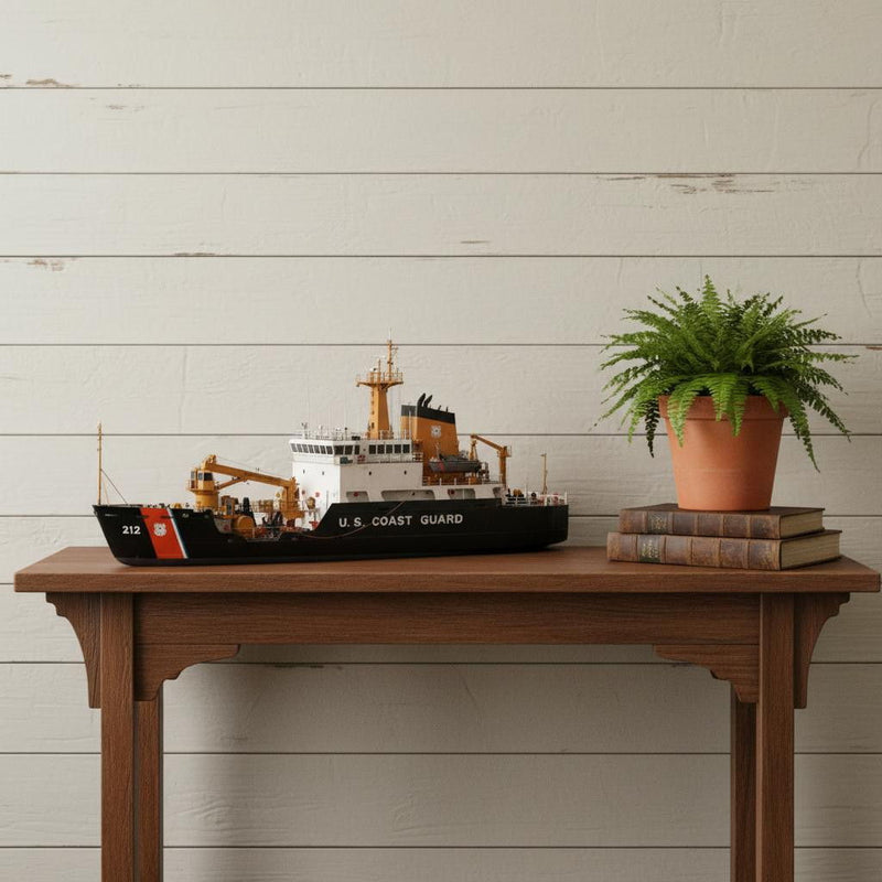 Hand Painted Model Boat (624558) - Black / White