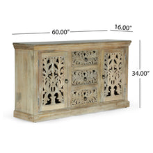 Load image into Gallery viewer, 3 Drawer Sideboard Handcrafted - Antique White
