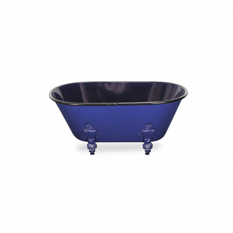 Hand Painted Decorative Tub Tabletop Sculpture (399641) - Blue