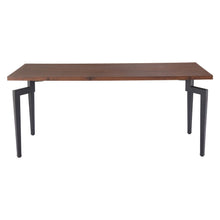 Load image into Gallery viewer, 71" Wood And Steel Dining Table - Brown
