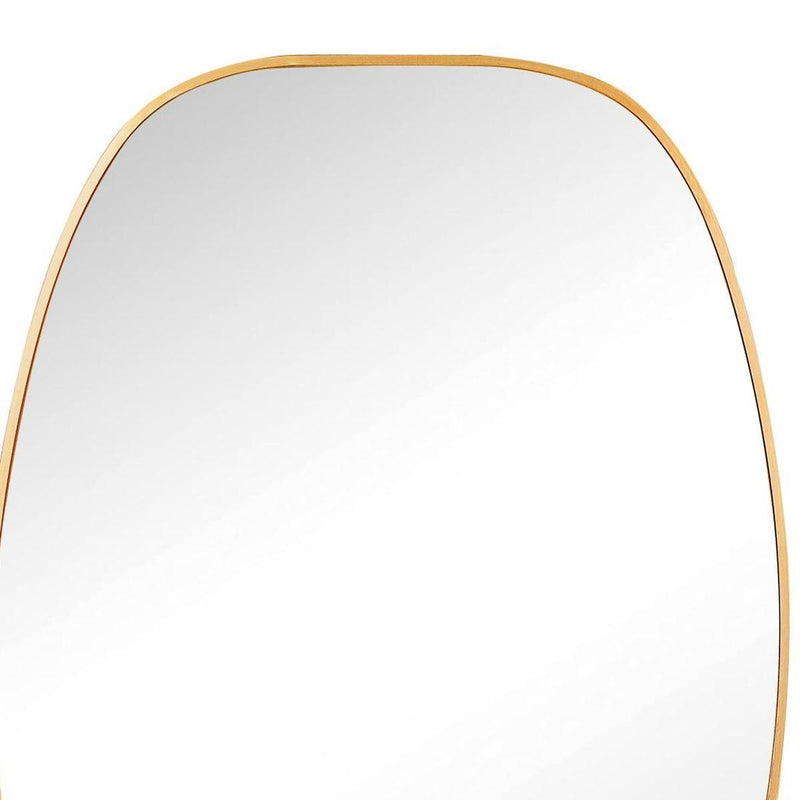Aluminum Oval Framed Bathroom Vanity Mirror (756115) - Gold