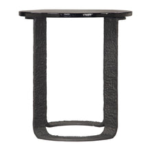 Load image into Gallery viewer, 24" Modern Aluminum Pedestal End Table - Black
